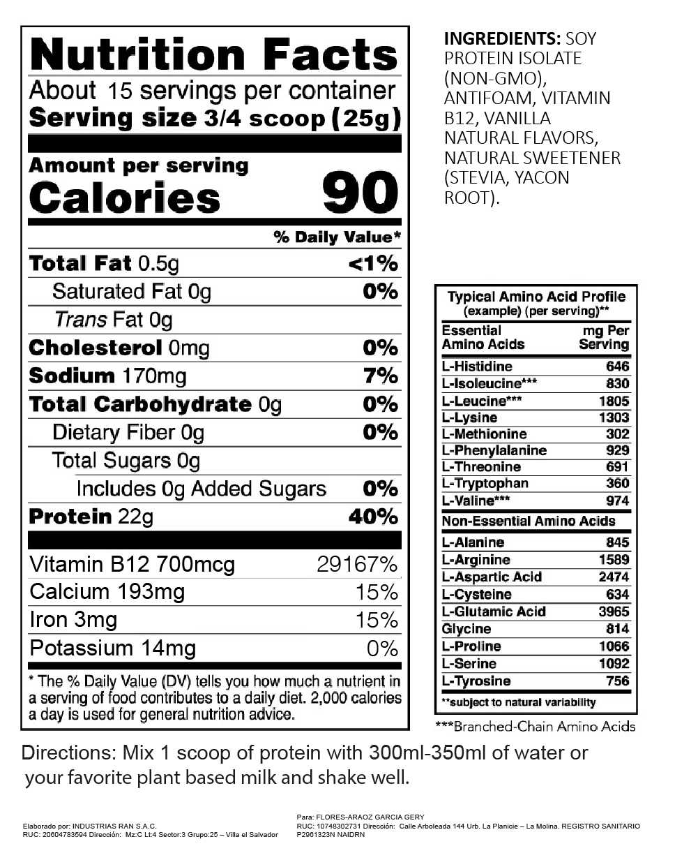 Herbivore Series™ Pure Isolate Soy - Vanilla (375g)