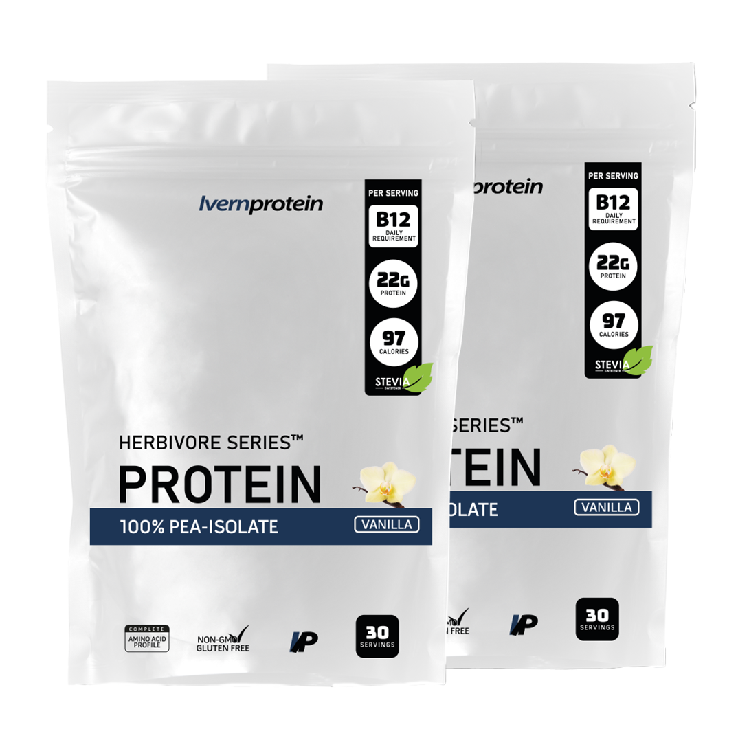 Pack de 2 Herbivore Series™ Pure Isolate Pea - Vainilla y Vainilla (1.5kg)