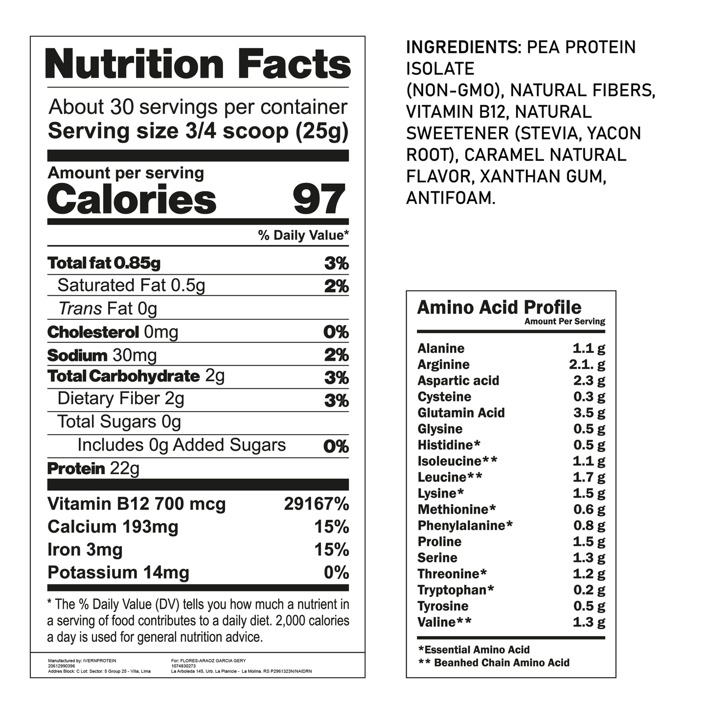 Herbivore Series™ Pure Isolate Pea - Caramel (750g)