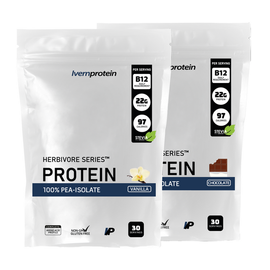 Pack de 2 Herbivore Series™ Pure Isolate Pea - Vainilla y Chocolate (1.5kg)